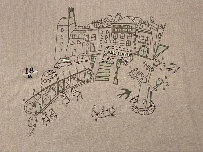 T-shirt beige neuf - Grain de blé - 18 mois / 81 cm - photo numéro 3