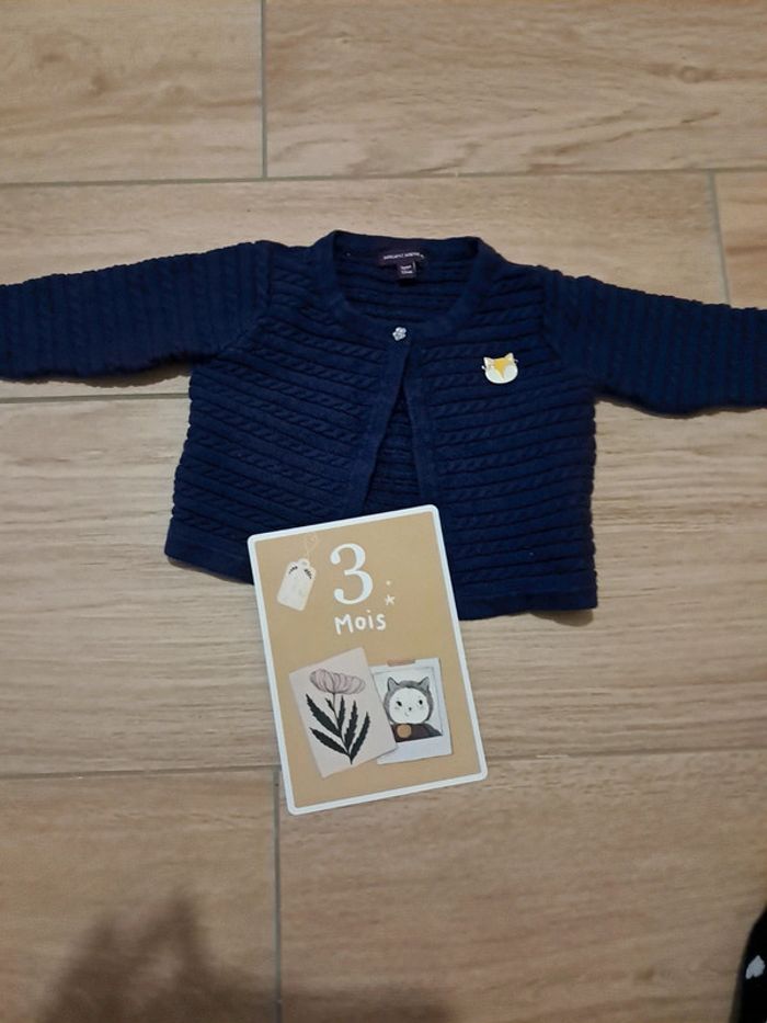 Gilet sergent major bleu marine 3 mois - photo numéro 6