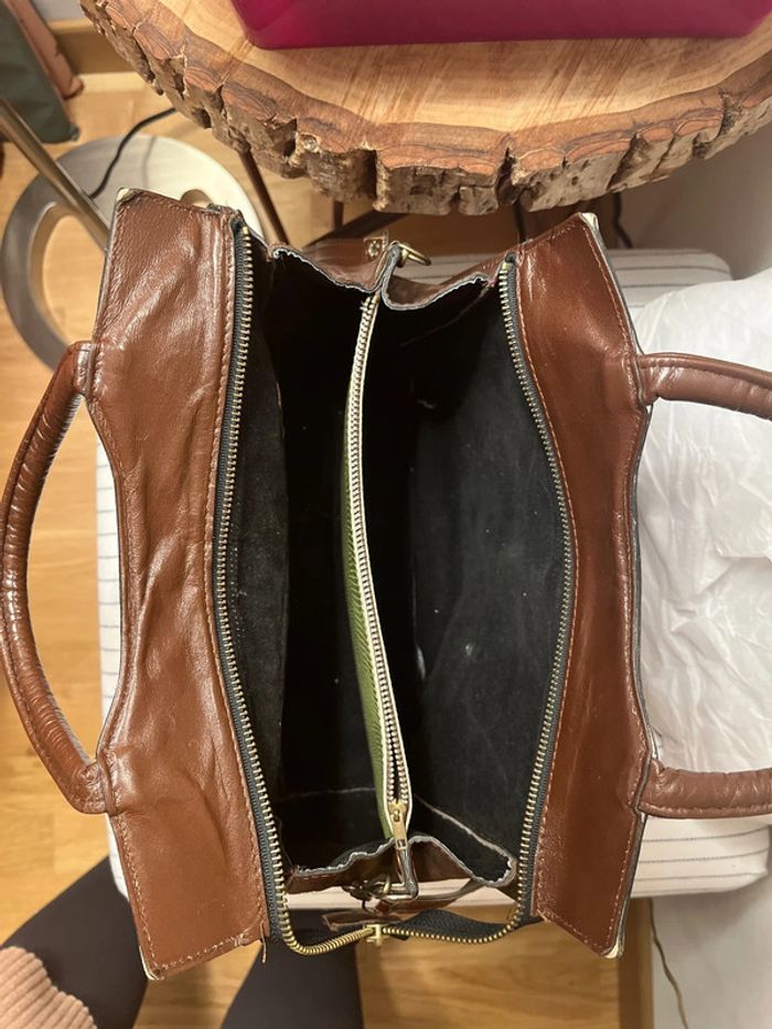Sac à main à bandoulière Marron - photo numéro 7