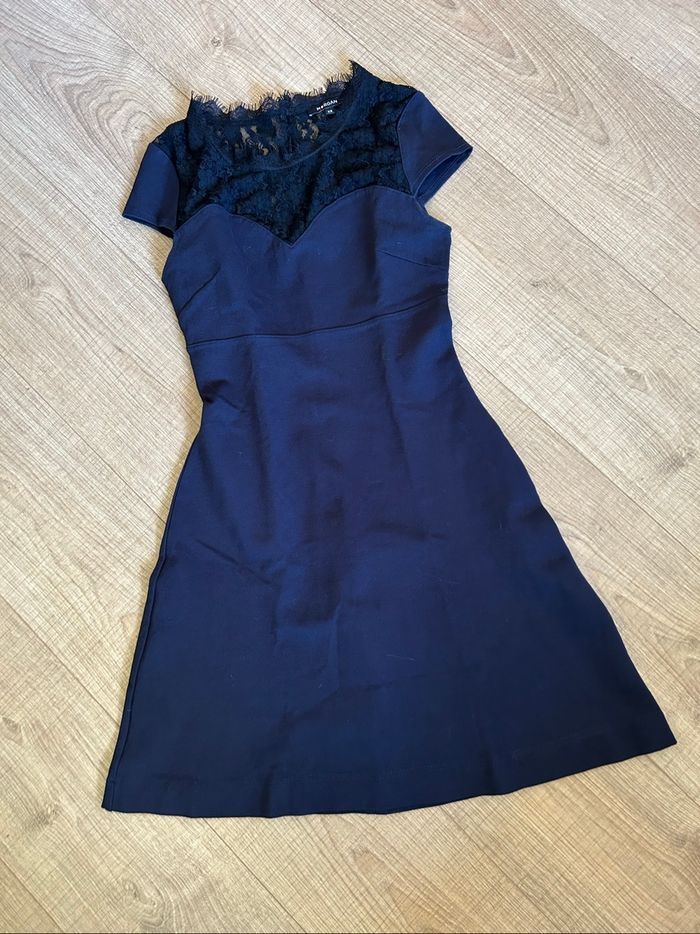 Robe bleue marine avec dentelle noire Morgan taille XS jamais portée - photo numéro 7