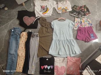 Lot complet vêtements fille mi saison printemps été 5/6 ans