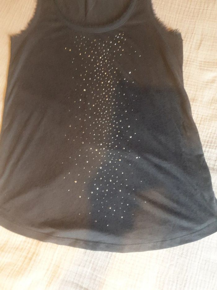 Débardeur gris perles paillettes - photo numéro 2