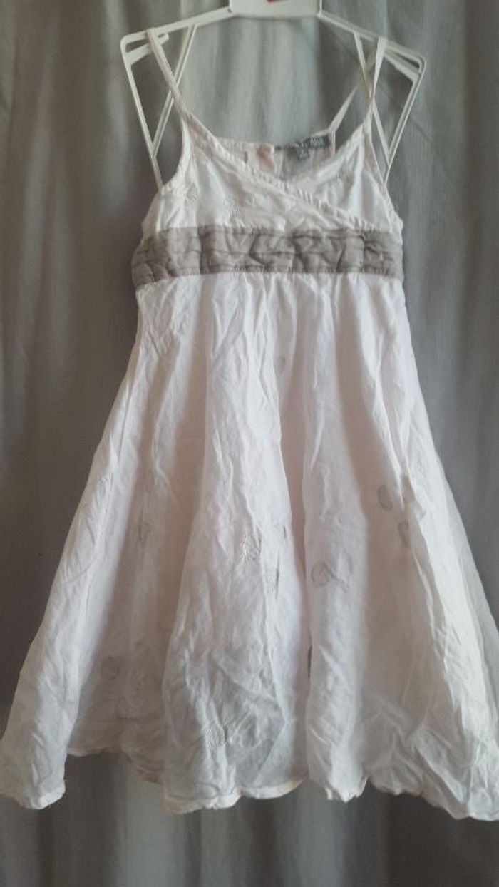 jolie robe rose poudrée et grise 5 ans