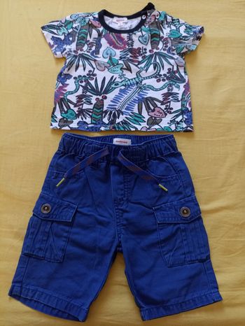 Ens 2p coloré amazonie Catimini 12m