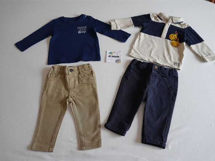 Lot n°2 Vêtements 6 mois : 10 Pantalons + 10 Hauts - photo numéro 2