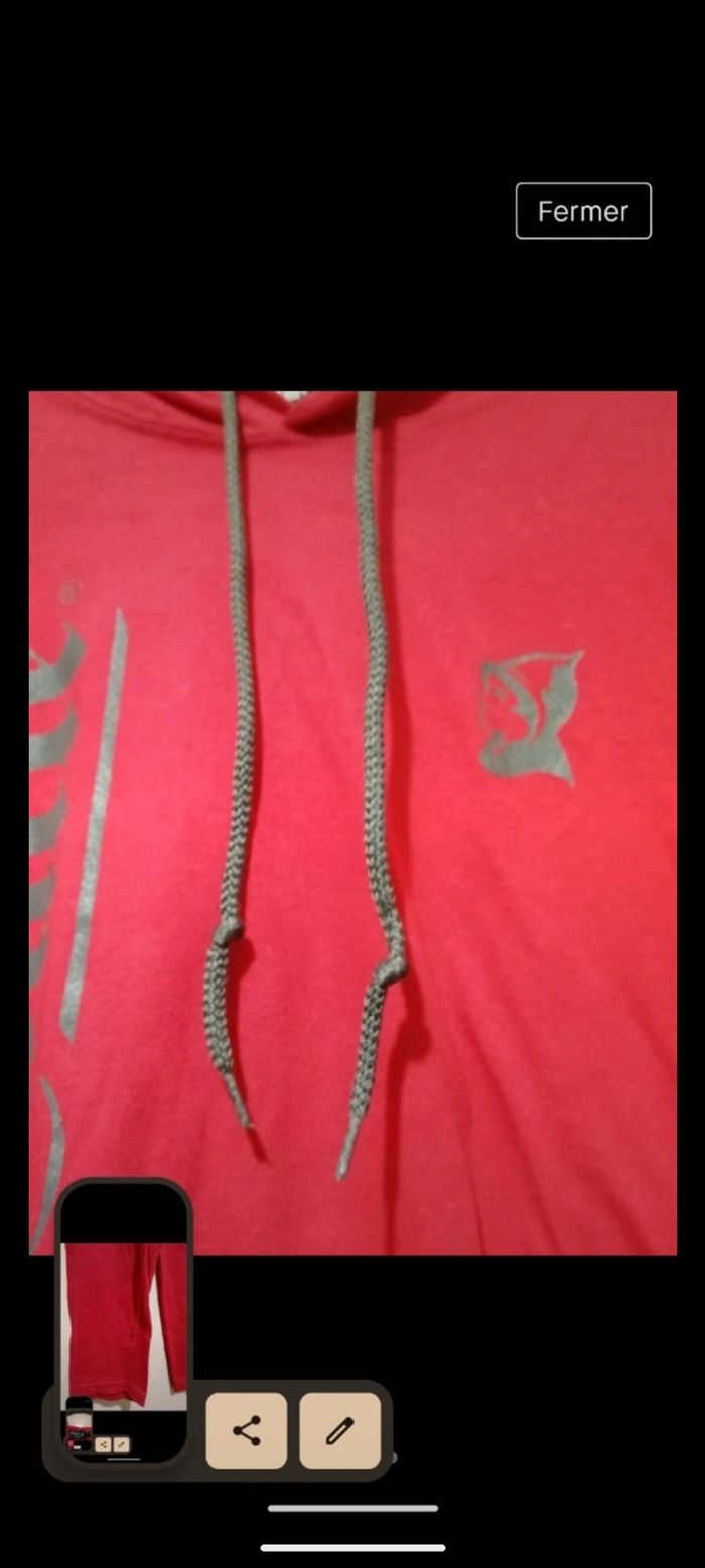 Sweat vintage rouge marque De la balle, année 1957. Taille M - photo numéro 8