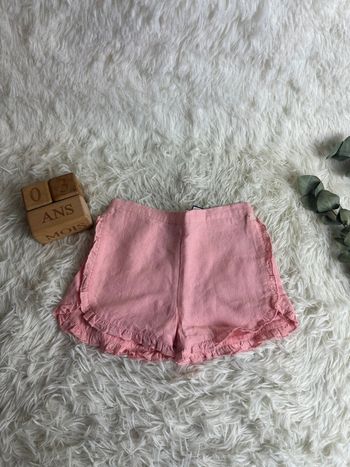 Short en lin rose taille 3 ans tartine et chocolat
