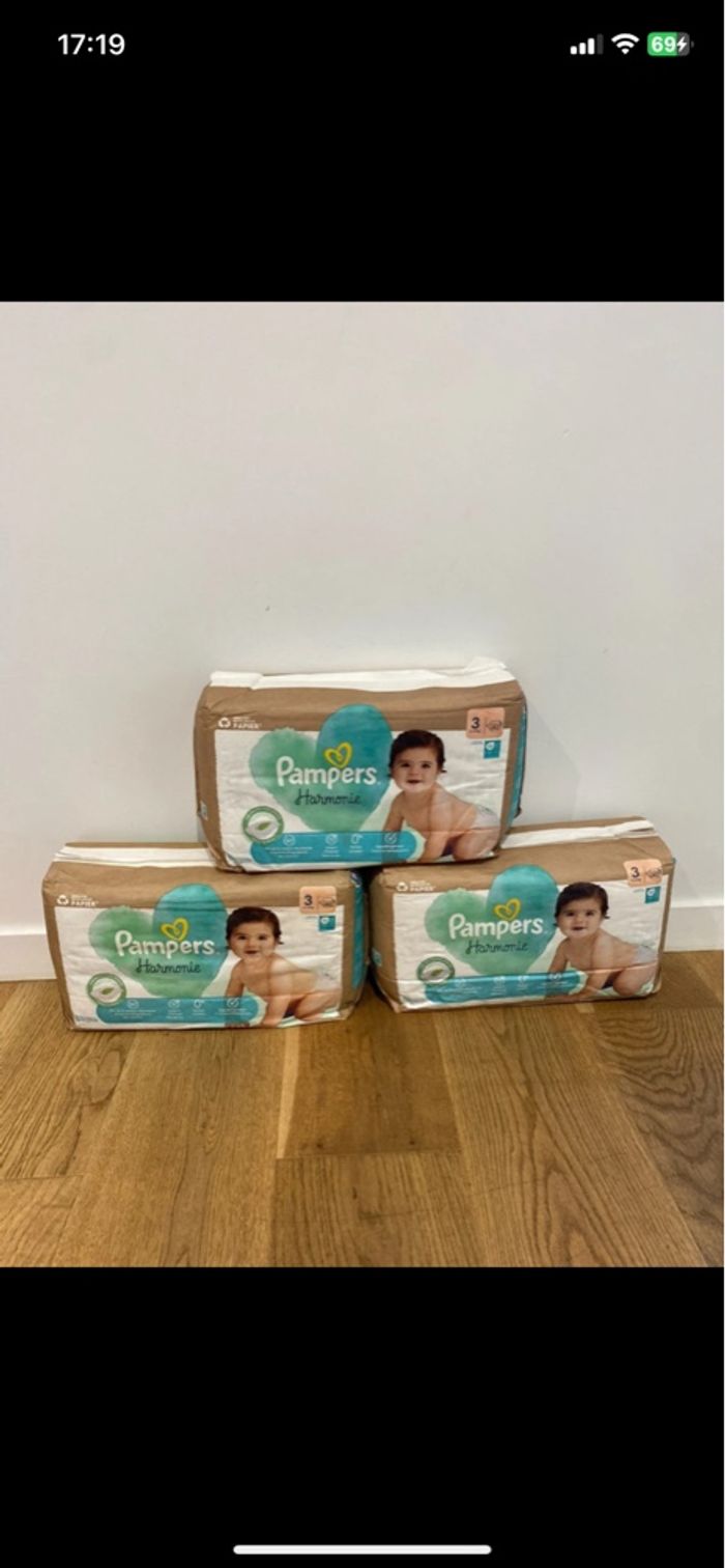 Lot de 3 paquets Pampers harmonie - photo numéro 2