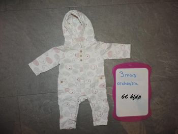 combinaison orchestra taille 3 mois
