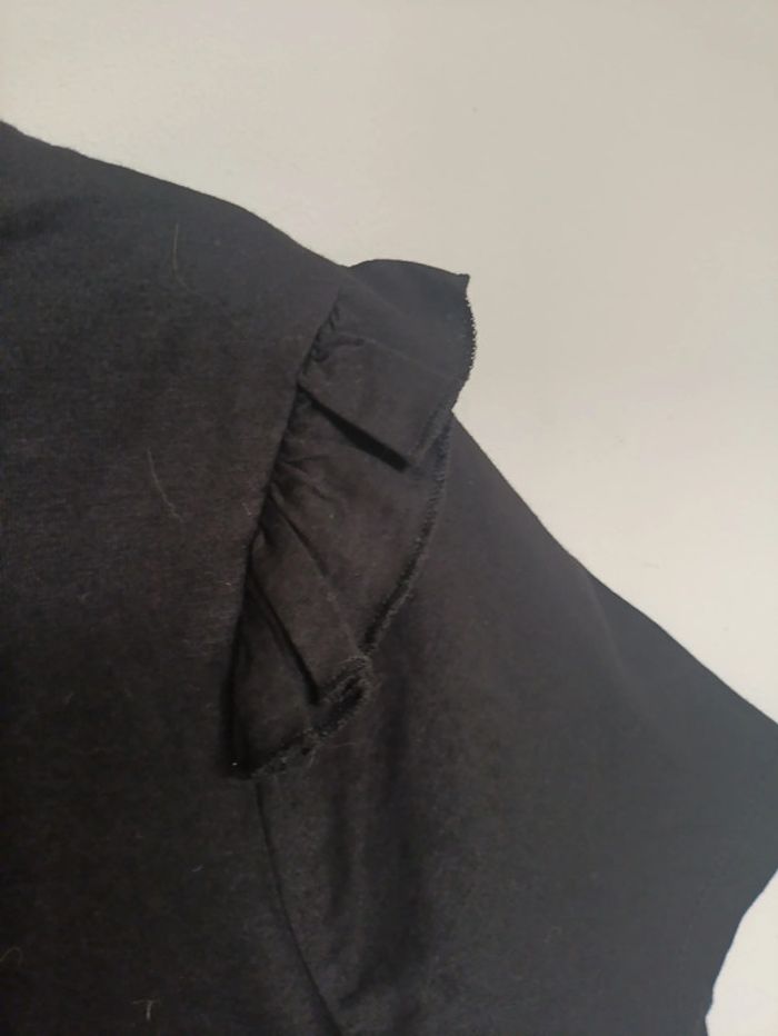 T-shirt noir basique à volants épaules – George – Taille XL - photo numéro 2