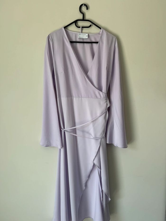 👗Asos design taille 40👗Robe mi-longue cache-cœur- Lilas- très bon état