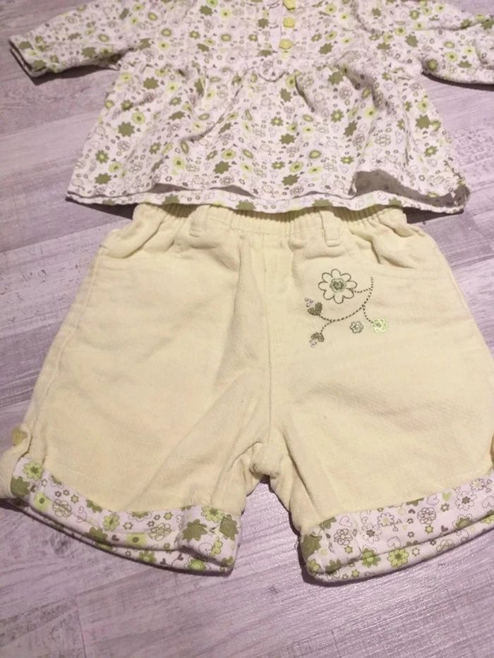 Ensemble tunique short velours 6mois - photo numéro 4