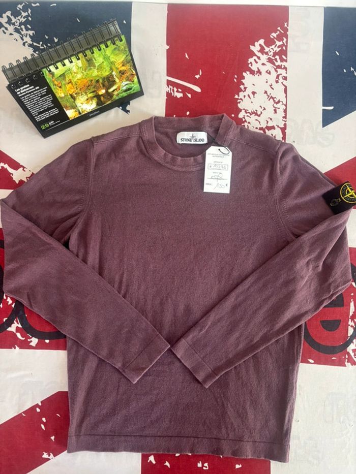 Sweat Stone Island taille S rouge bordeaux