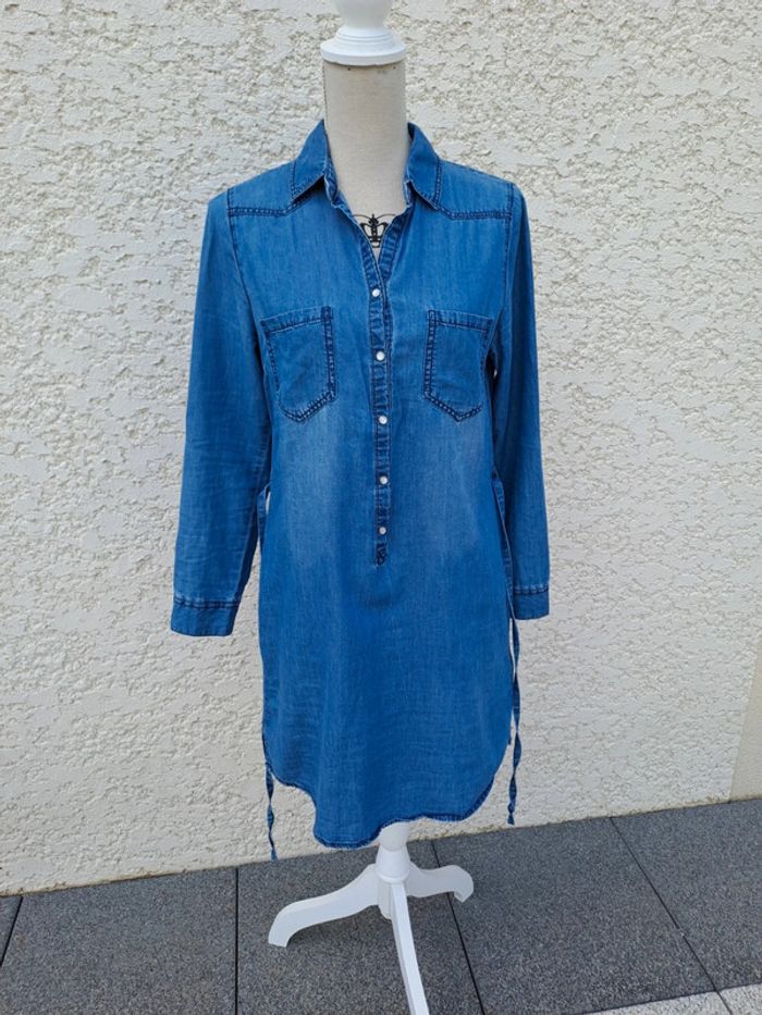 Robe chemise jean denim Cache cache t 38 - photo numéro 3