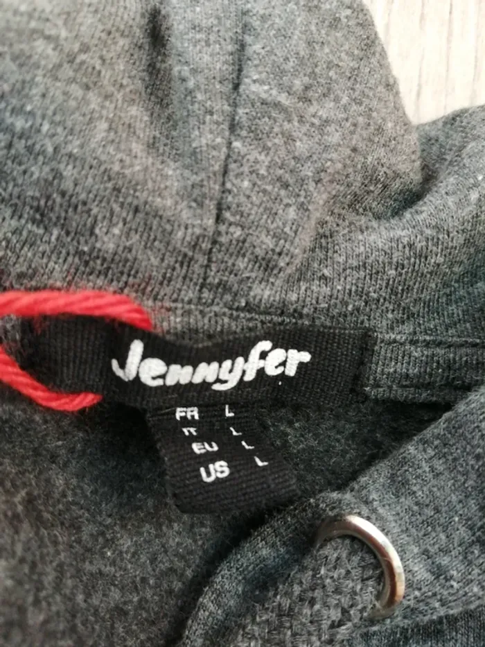 Sweat à capuche gris avec cupcake brodé / jennyfer / (L) - photo numéro 7
