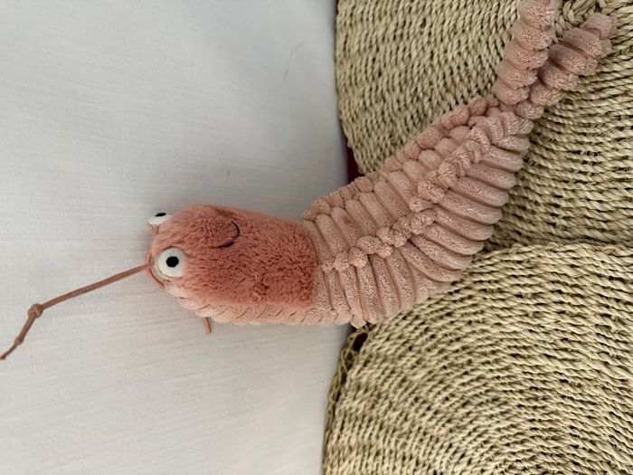 Peluche Sheldon crevette JELLYCAT rose poisson langouste - photo numéro 1