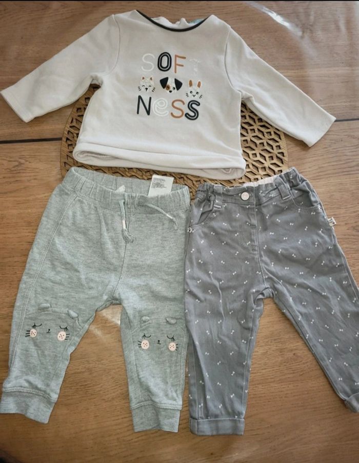 Lot 29 vêtements bebe fille 9mois - photo numéro 9