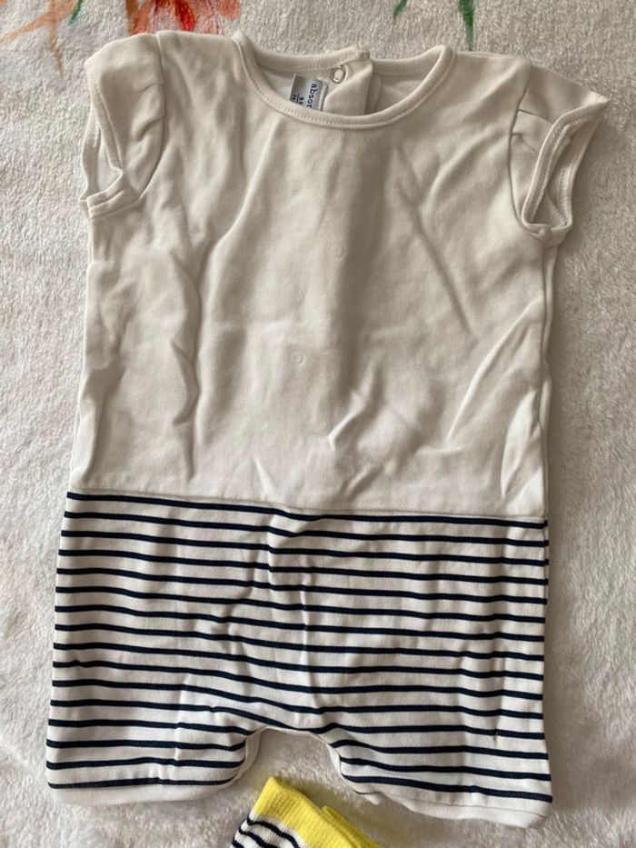 Bodie combinaison short marinière 9 mois - photo numéro 2