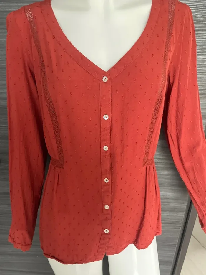 Blouse couleur rouille - photo numéro 2