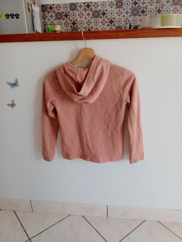 Gilet fille zippé 10 ans rose paillette c83 - photo numéro 4