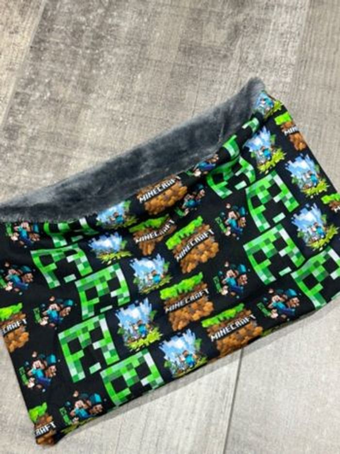 Snood tour de cou cache cou enfant Minecraft plusieurs taille et motifs au choix