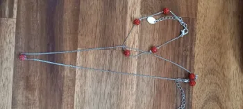 Parure boules rouge brillant