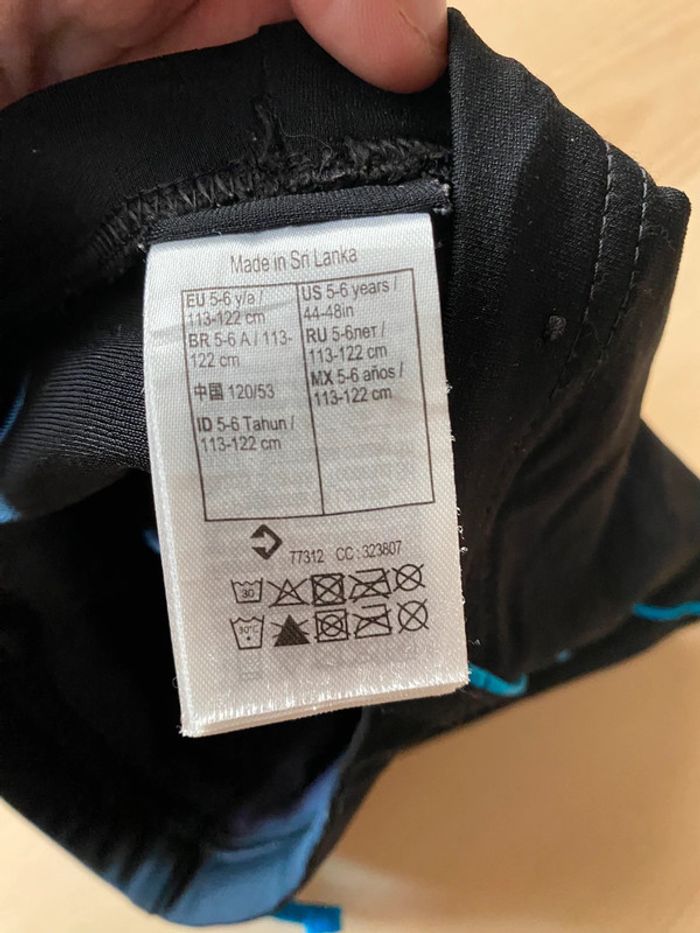 Maillot de bain garçon 5 6 ans noir short caleçon décathlon - photo numéro 3