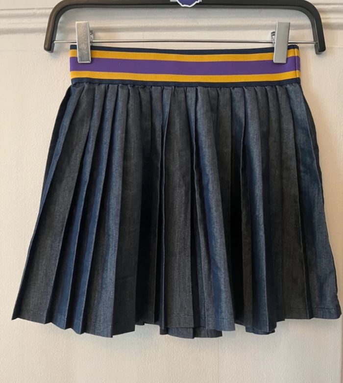Jupe plissée façon jean taille 8 ans - Polo by Ralph Lauren - photo numéro 2