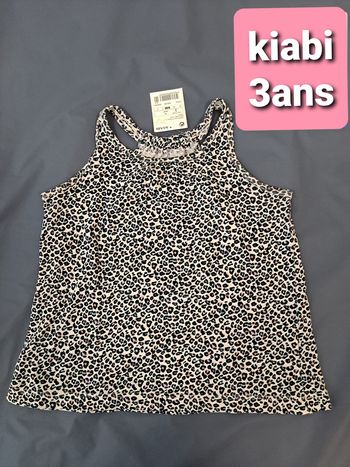 tshirt sans manche débardeur motifs léopard kiabi 3ans