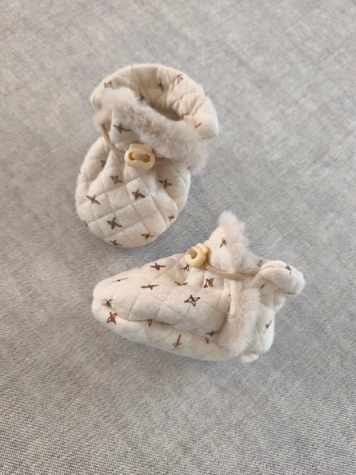 Père paire de chaussons chauds réversible 6 12 mois - photo numéro 4