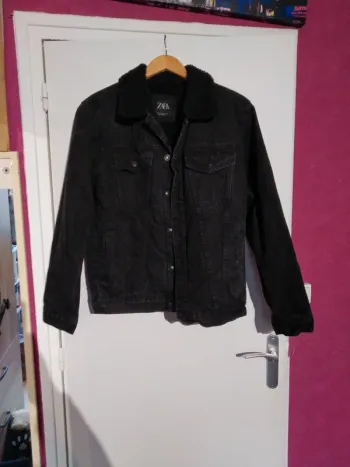 Veste en Jean Zara doublée fourrure L