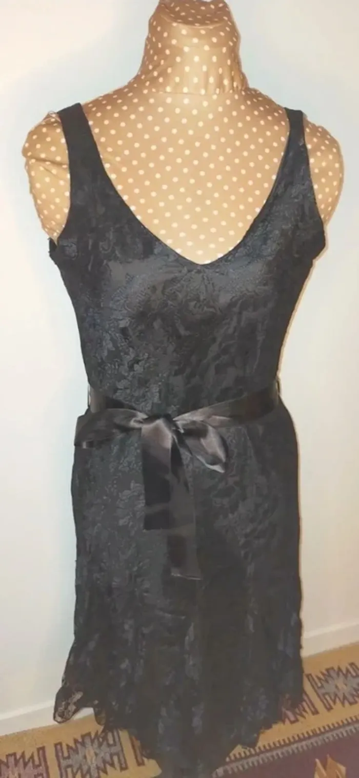 Robe dentelle noire femme, taille S - photo numéro 6