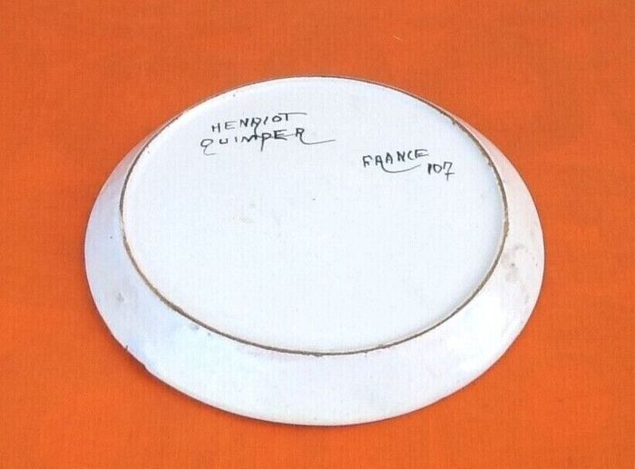 Tasse / Soucoupe à déjeuner Faïence Henriot Quimper France - photo numéro 4