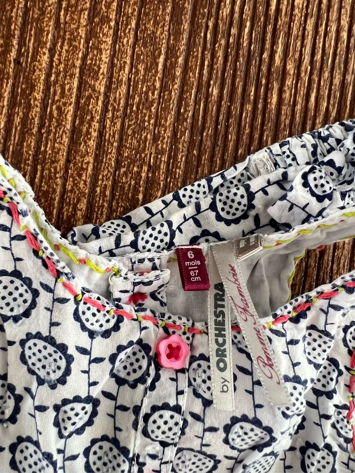 Robe d’été fleurie avec son bandeau bébé fille 6 mois - photo numéro 2