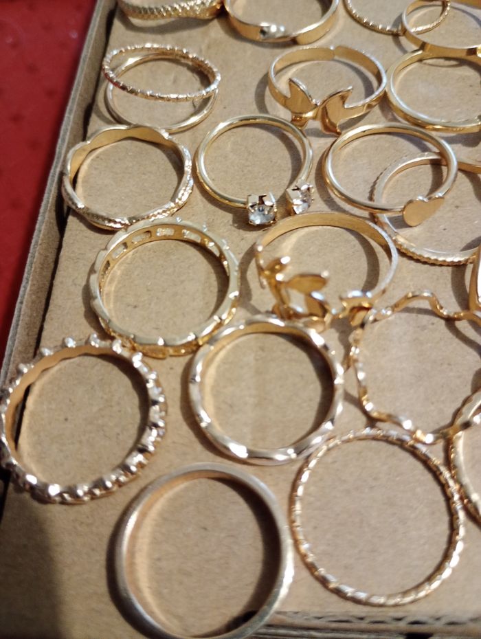 Lot de 38 bagues fantaisies neuves - photo numéro 3