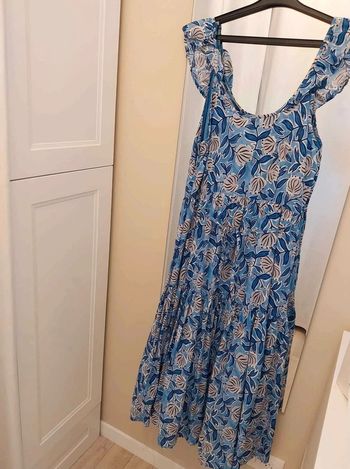 Robe bleu a fleur T40/42