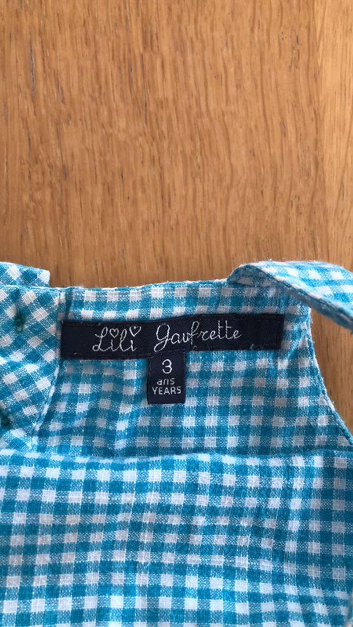 Robe été vichy à bretelles Lili Gaufrette 3 ans - photo numéro 5