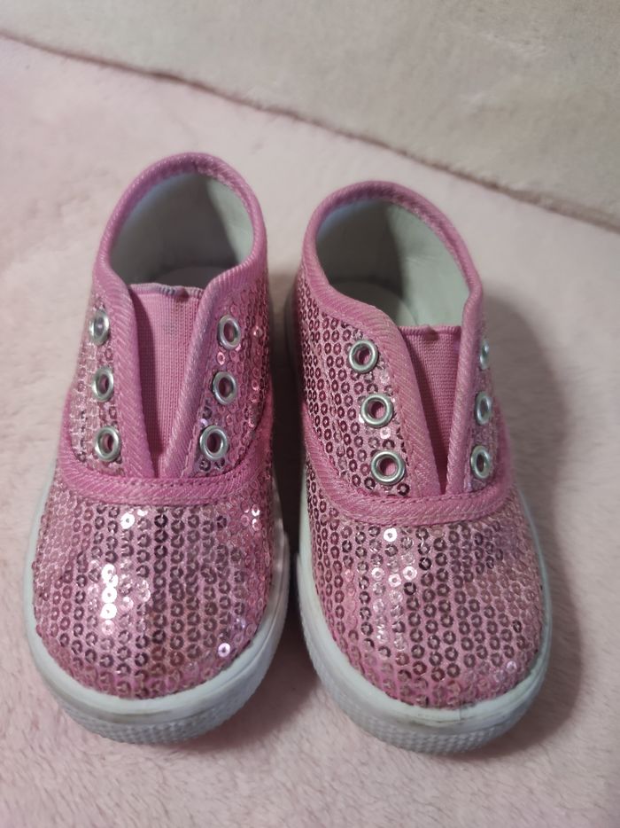 Baskets Ballerines paillettes rose p'22 - photo numéro 3