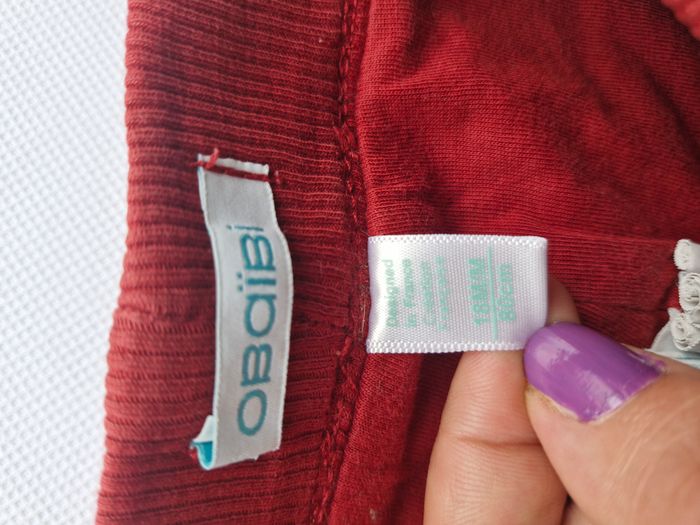 Pantalon 18 mois Obaïbi Rouge brique genoux renforcés - photo numéro 2