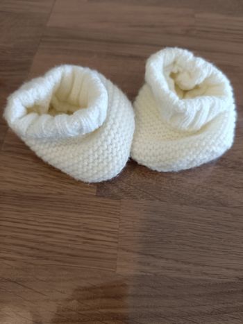 Lot de 2 paires de chaussons 0-3 mois
