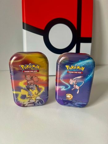 Lot de 2 mini tins de kanto eb10 eb11 cartes Pokémon 
