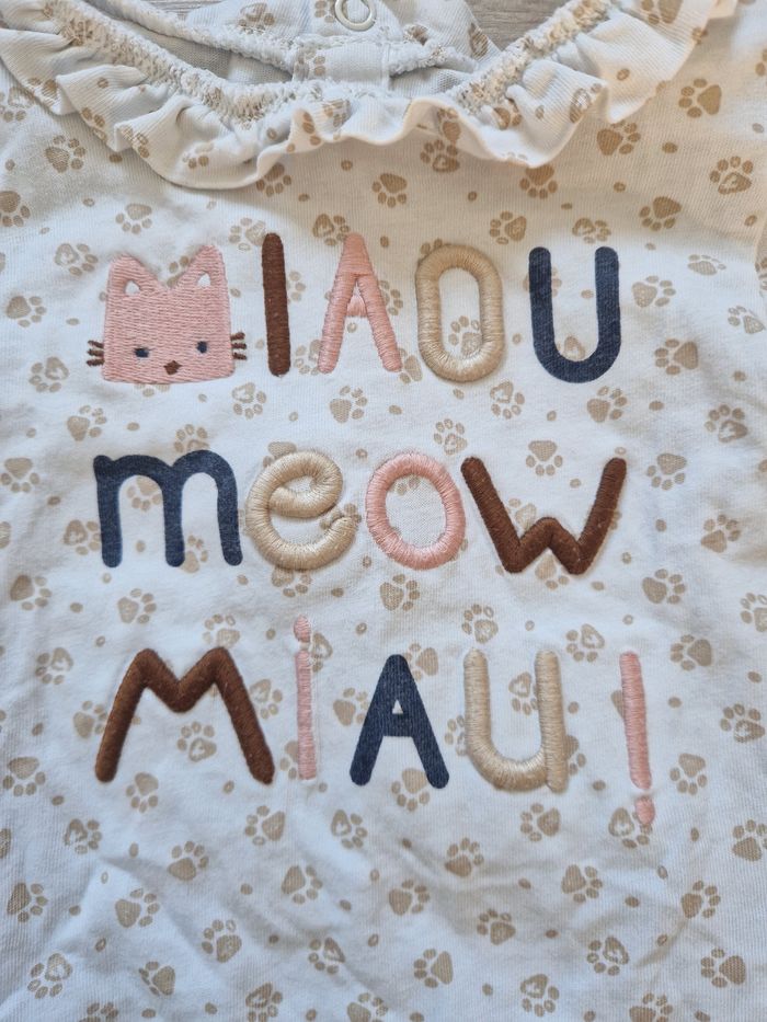 T-shirt bébé fille manches longues Obaibi 12 mois - photo numéro 2