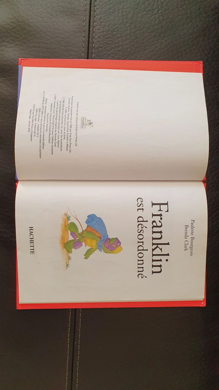 Livre " Franklin est désordonné " , collection la bibliothèque Hachette des Petits. - photo numéro 8