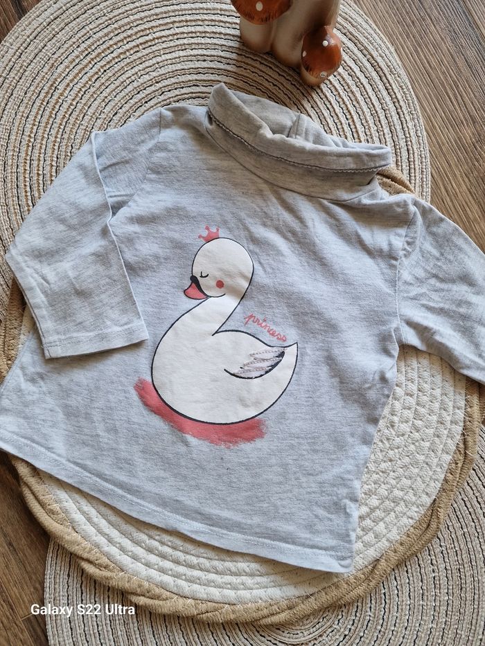 T-shirt manches longues col roulé – Marque Tex – Taille 18 mois - photo numéro 2