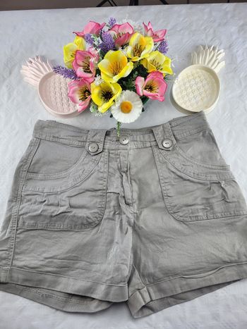 Short gris clair blanche porte taille 38