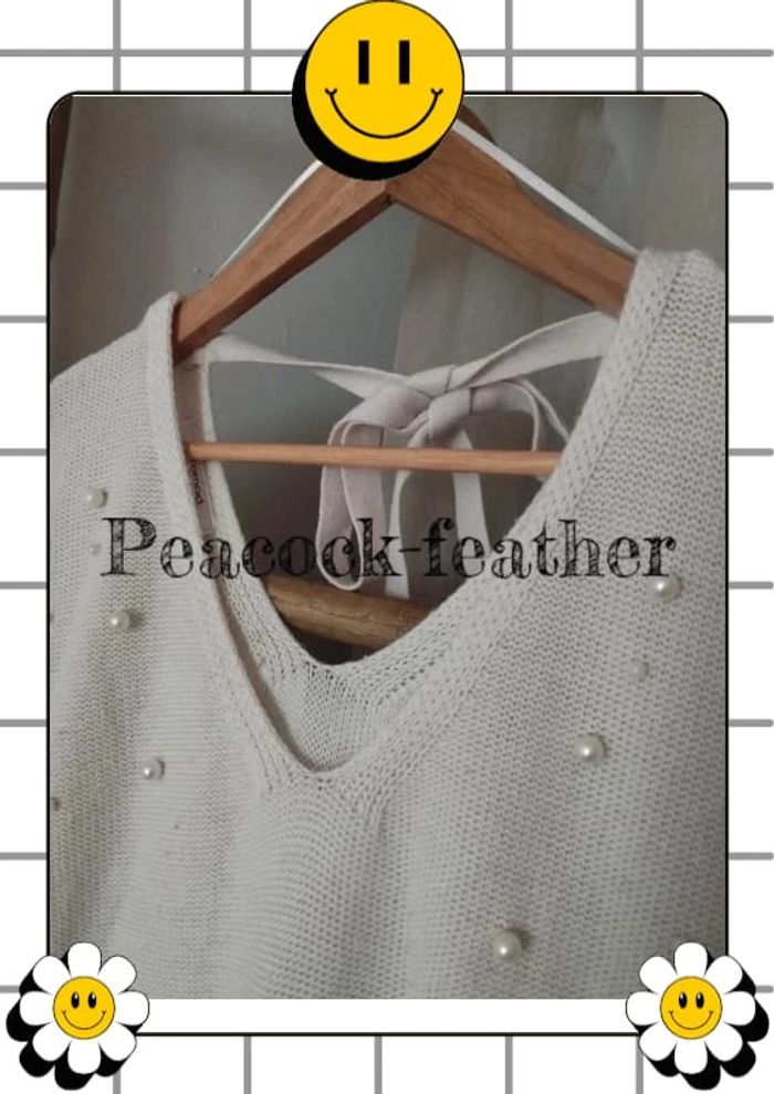 Pull Promod perles crème 42 - photo numéro 3