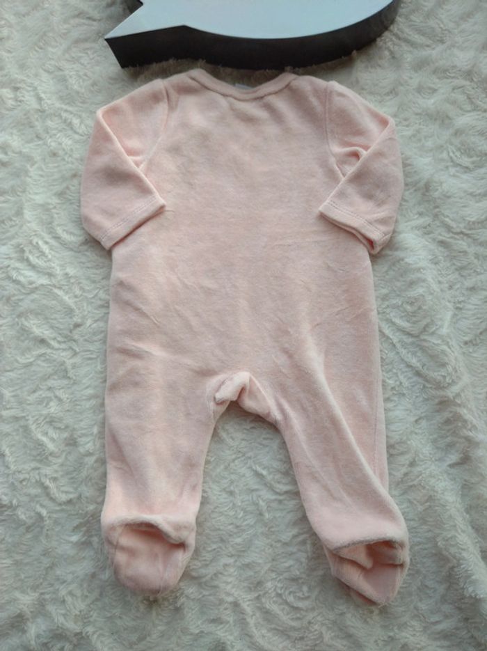 Pyjama grenouillère velours Fille 3 mois aimer rire rêver Fleurs Tao - photo numéro 8