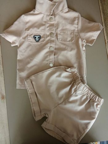 Ensemble été short tee short fashion boy shein taille 12-18 mois