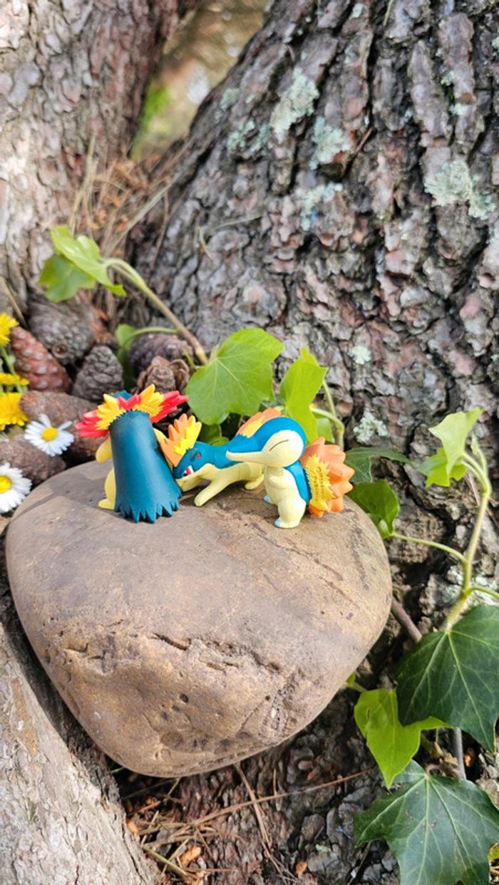 Super figurine Pokemon Nintendo tomy évolution hericendre feurisson typhlosion - photo numéro 4