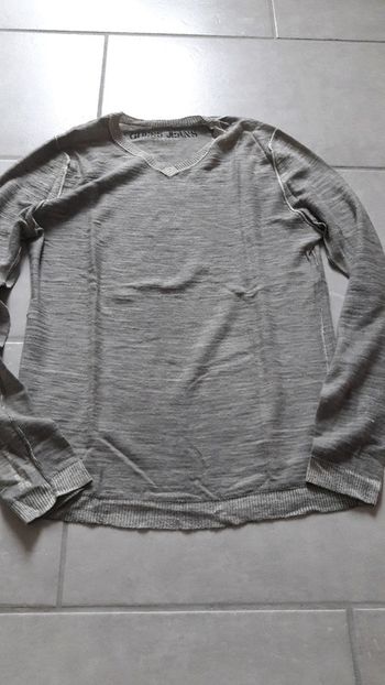 Pull fin Guess taille S coloris gris vert